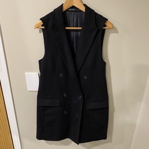 ALLSAINTS wool sleeveless jacket black